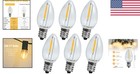 C7 E12 Led Bulbs 0 6w 7w Equivalent Warm White 2700k For Indoor Use 6 Pack