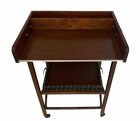 Vintage Folding Wood Bar Cart In Mahogany  Scheibe  Bachelors Bar