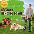 Pooper Scooper  Dog Pooper Scooper Long Handle Stainless Metal Tray And Rake Set