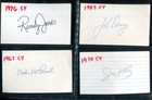 1960-1983 Signed Auto Index Cards 7 Count Cy Young Winners Rollie Fingers  bb 