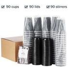 Disposable Coffee Cups With Lids And Straws - 16 Oz  90 Set  Togo Hot Paper C   