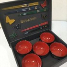 Hanae Mori Chiki Chic Yamanaka Lacquerware Soup Bowl  Chopsticks And Chopstick R