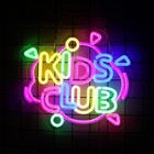 Kids Club Neon Sign dimmable Usb-powered 3d Wall Art  Kids  Room  Club-yellow