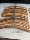 Vintage Lot 33 Wooden Hangers Thin Wood Free Shipping Usa