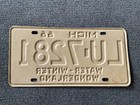 Nice 1966 Michigan License Plate All Original Chevy Nova Ford Dodge Tough Year