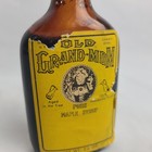 Vintage Bottle Old Grand Mom Maple Syrup Advertising Display Full Glass 2 2 Oz