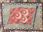 Antique Flannel Felt Flag Cigar Box Tobacco Vtg Egypt Dollhouse Rug 8    X 5-1 2   