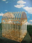 Vintage Steel Bird Cage For Upcycling  Well-aged Patina  Simple Design  16x12x12