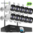 Tmezon Wireless 8mp Security Ip Camera System 10ch Nvr Wifi Ai Waterproof Lot
