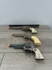 Vintage Leslie Henry Gene Autry 44 Hubley Texan Jr Cap Gun Lot Western Toys