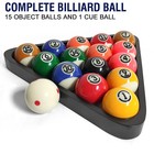 21 4 Inch Pool Balls Billiard Set 16 Pcs Resin Regulation Size Weight Table