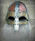 New16 Gage Steel Helmet Medieval Armor Wearable Viking Helmet Chain Mail Helmet