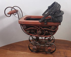 Vintage Wicker Baby Doll Carriage Buggy Antique Stroller