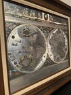 Originalworld Map Silver Leaf Print Based On Original Willem Blaeu Map 1571-1638