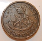 1852 Upper Canada Trade Token - Pc-6b5  One Penny  Canada   - Lot 125