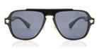 Versace Man Sunglasses  0ve2199 100281 56mm Polarized Black Lenses Metal Frame
