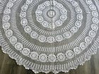 White 70  Round Handmade Crochet Tablecloth Vintage Style Tea Party Table Decor