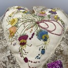 Heart Embroidery And Lace Lots Of Hours Of Love Pillow