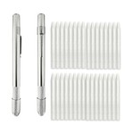Round Soapstone Pencil Holder For Welding  2-pack With 40 Extra Sticks  For