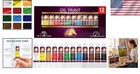 Professional Oil Paint Set - 12 Multi-color Tubes For Impasto Techniques
