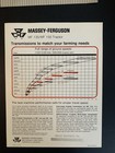 Vintage Massey Ferguson Farm Tractor Dealer Paper Brochure Agriculture Ad Lot 45