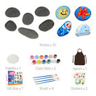 Rock Painting Kit For Kids Art Craft Birthday Xmas Gift Stones Paint Diy Set
