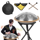 Handpan Drum 22 Inch 9 Notes D Minor Steel Hand Drum With Soft Hand Pan Bag New