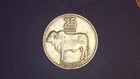 1984 Botswana 25 Thebe  Bull- Large Coin Copper-nickel    nice Cond 