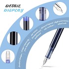 40 Pack Disposable Fountain Pens Set Colored Ink Extra Fine Nib Classic Desig   