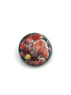 Vintage 3 4  Glass Paperweight Self-shank Button  Painted Back