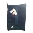 Adidas 3 Stripe Men   s M Active Shorts Zipper Pockets Aeroready Blue Stripe Navy