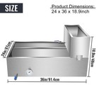 24x36x19 Maple Syrup Evaporator Pan Stainless With Valves And Thermometer