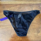 New Vintage Delicates Mesh Panties Black Purple Bow Jcpenney Small 5 Cheeky Cut