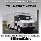 Usdot Us Dot Custom Number Decal Truck Set Of 2 Commercial Vehicle Van Pickup V2