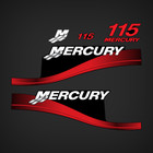 Mercury 115 Hp Outboard Reproduction Decals Sticker Set 881649a01 Red