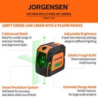 Laser Level With Tripod   2 Plumb Dots  100 Ft Self Leveling Point Cross Line   