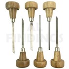 6pcs Engraver Gravers With Wooden Handles Tool Clock Graver Sharpener Set