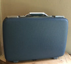Vintage Blue American Tourister Luggage Suitcase Tiara Hard Suit Case Travel Bag