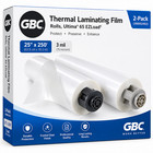 Gbc Ultima 65 Ezload Laminating Film Rolls 3 Mil 25  X 250  2 Pack 3000024ez