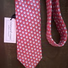 Vineyard Vines Red Blue White Geometric Pattern Men s Pointed Tie Necktie