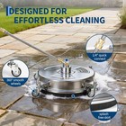 14  Pressure Washer Surface Cleaner Stainless Steel 4000 Psi With Wheels   Wand