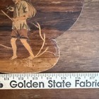 Oval Rosewood Farm Landscape Wall Art Wood Inlay Marquetry Folk Art India