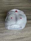 Budweiser Hat Cap Snap Back Trucker Mesh Gray White Red Beer Advertising Mens