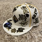 Nwt Negro League Baseball Museum Aop Embroidered Hat Fitted L 7 1 2 White Gold
