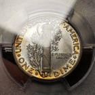 1942-s 10c Mercury Silver Dime - Pcgs Ms 65 Fb - Neon Rainbow Toning - X4715