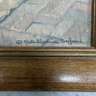 Vintage Ruth Rogers Sifford Colonial Interior Print Framed God Bless Home Art