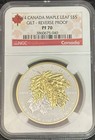 2014 Canada Silver Maple Ngc Pf 70  5 Gilt-reverse Proof 5 Coin Set Red 