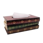 Tissue Box Holder Antique Book Design Wooden Napkin Dispenser For Home Decor