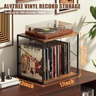  Vinyl Record Storage Rack For 80-100 Records  With Adjustable Shelves 