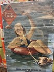Vintage C  1920 Orange Crush Sign Coca Cola 7up Pepsi Dr Pepper Beach Sand Dog